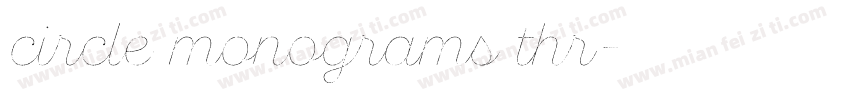 circle monograms thr字体转换